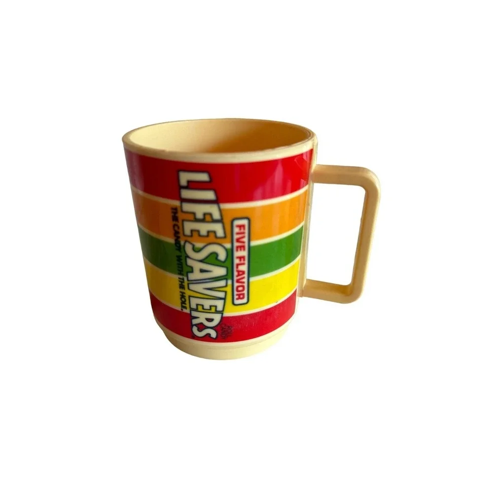 Vintage 1980s Deka Lifesavers Plastic Cup Candy Advertising Kitchen - Picture 1 of 6